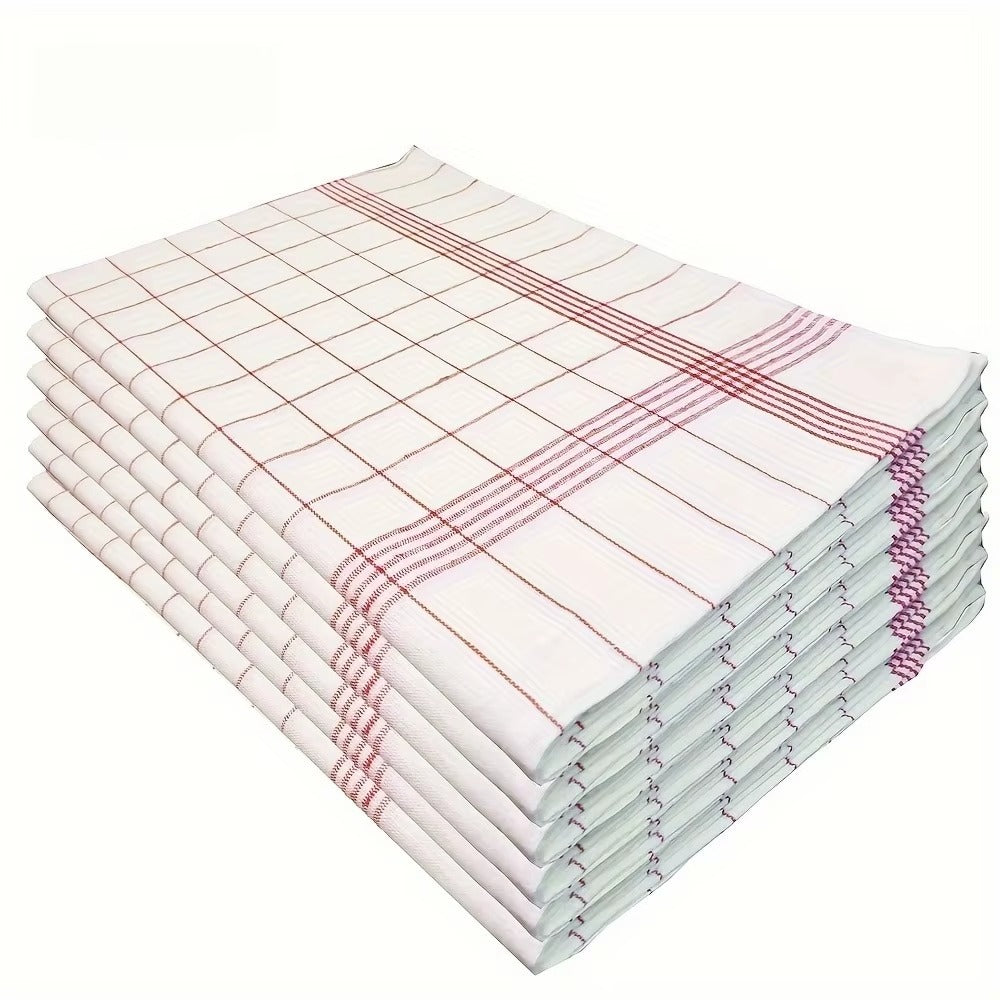 Lot de 1/5/10 torchons de cuisine classiques à carreaux,  serviettes de cuisine douces de grande taille