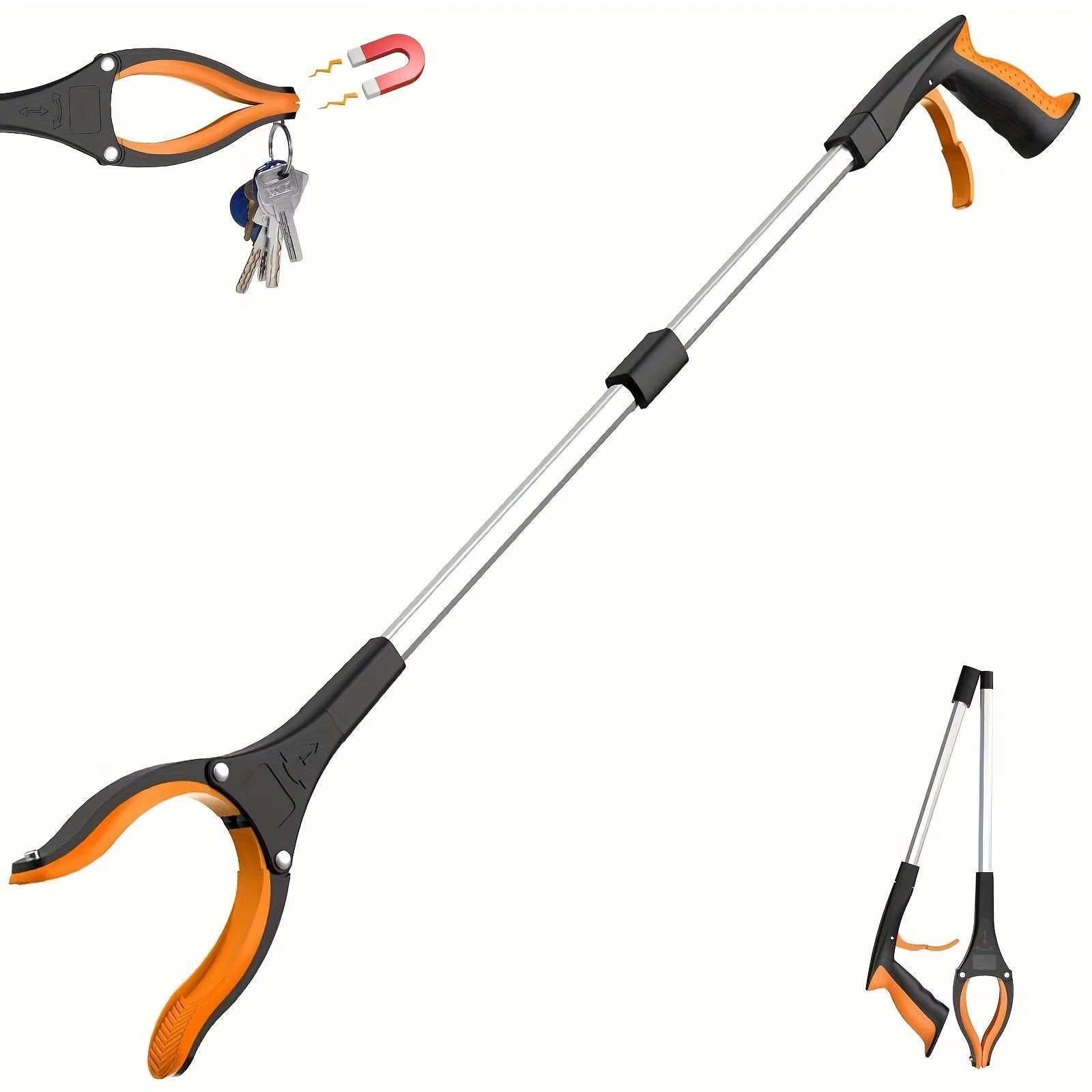 Pince de Préhension 83cm Rotative 360° - Pince à Déchets Pliable, Ultra-Légère et Robuste - Idéale pour Seniors et Extérieur