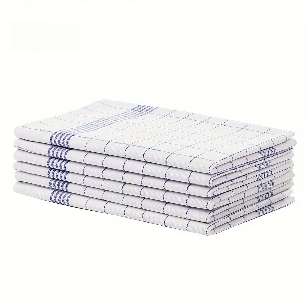 Lot de 1/5/10 torchons de cuisine classiques à carreaux,  serviettes de cuisine douces de grande taille