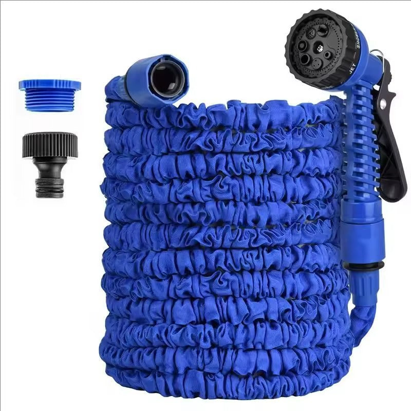 Tuyau d’arrosage extensible et rétractable avec embout d’arrosage – 7,6 à 61 m