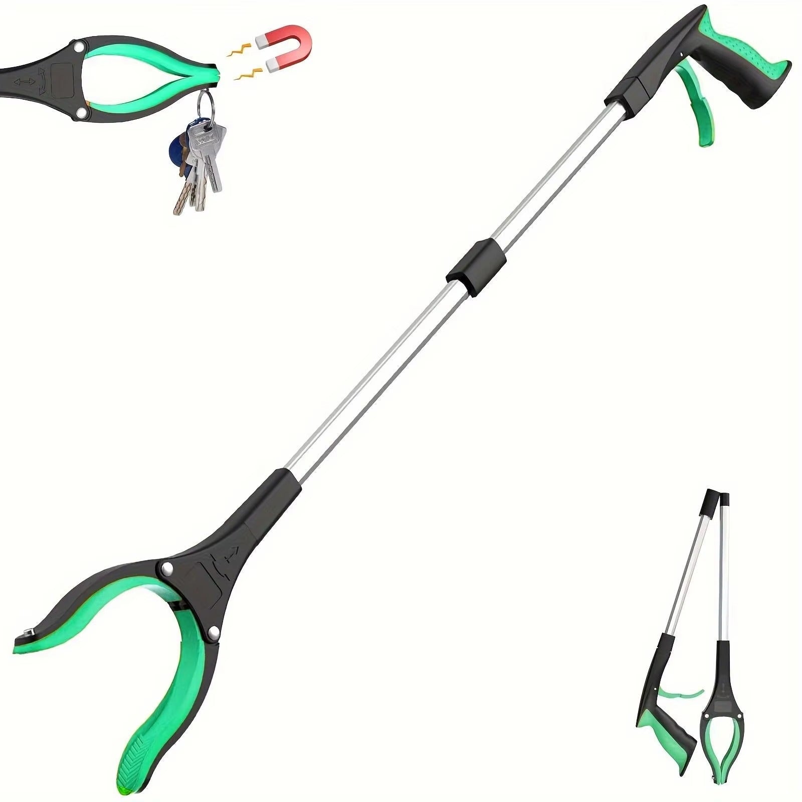 Pince de Préhension 83cm Rotative 360° - Pince à Déchets Pliable, Ultra-Légère et Robuste - Idéale pour Seniors et Extérieur