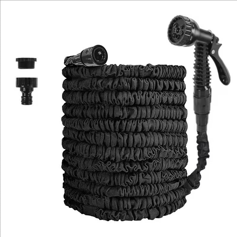 Tuyau d’arrosage extensible et rétractable avec embout d’arrosage – 7,6 à 61 m