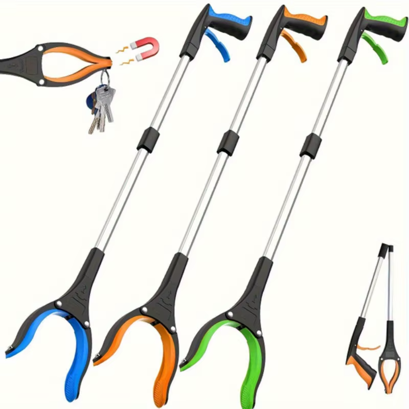 Pince de Préhension 83cm Rotative 360° - Pince à Déchets Pliable, Ultra-Légère et Robuste - Idéale pour Seniors et Extérieur